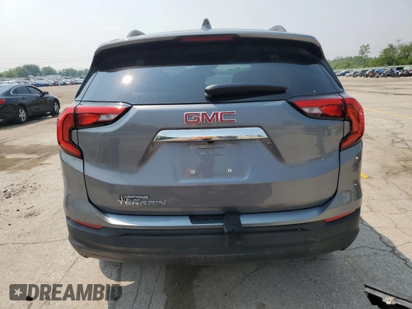 2021 GMC Terrain SLE with VIN 3GKALMEV0ML362219, listed as a Copart auction lot 59739645 with 47,889 mi miles and Salvage title. Bid and sale history available at DreamBid. Image 6.