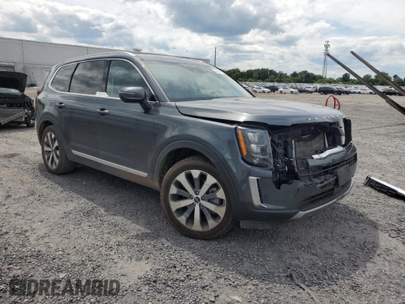 2022 Kia Telluride EX with VIN 5XYP3DHC9NG313013, listed as a Copart auction lot 55946615 with 58,276 mi miles and Salvage title. Bid and sale history available at DreamBid. Image 4.