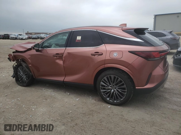 2023 Lexus RX with VIN 2T2BBMCAXPC002848, listed as a Copart auction lot 55516284 with 0 mi miles and Salvage Title. Bid and sale history available at carsss.com. Image 2.