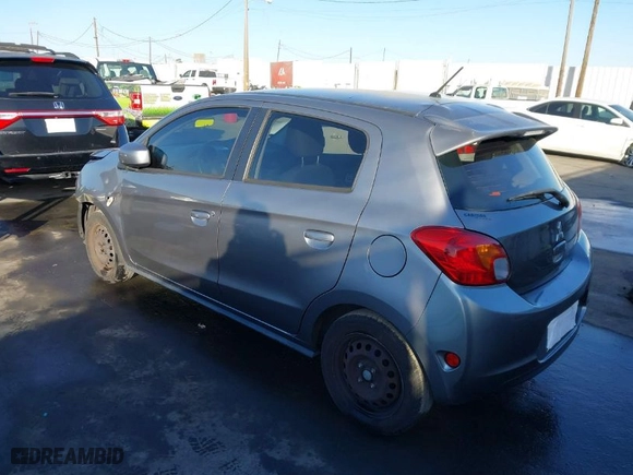 2015 Mitsubishi Mirage DE with VIN ML32A3HJ0FH044355, listed as a IAAI auction lot 41410003 with 74,800 mi miles. Bid and sale history available at carsss.com. Image 3.