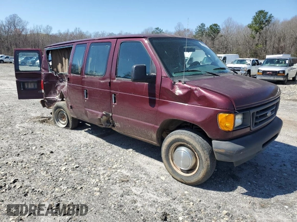2005 Ford Econoline Cargo with VIN 1FTNE24L25HA87223, listed as a Copart auction lot 47301805 with 156,944 mi miles and Salvage Title. Bid and sale history available at carsss.com. Image 4.