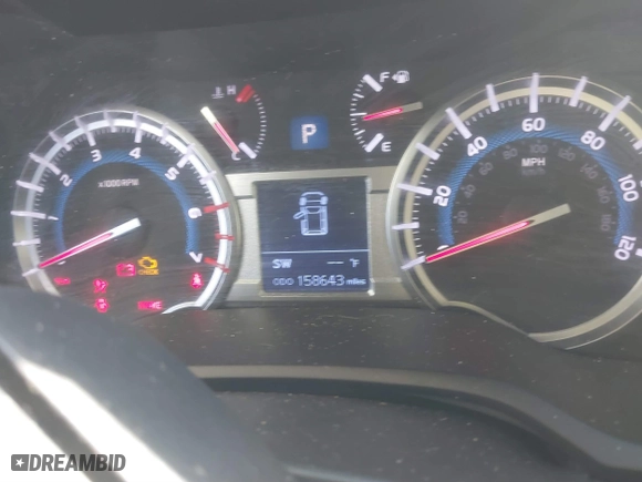 2019 Toyota 4Runner SR5 with VIN JTEBU5JR9K5654200, listed as a IAAI auction lot 41307016 with 158,643 mi miles. Bid and sale history available at carsss.com. Image 7.