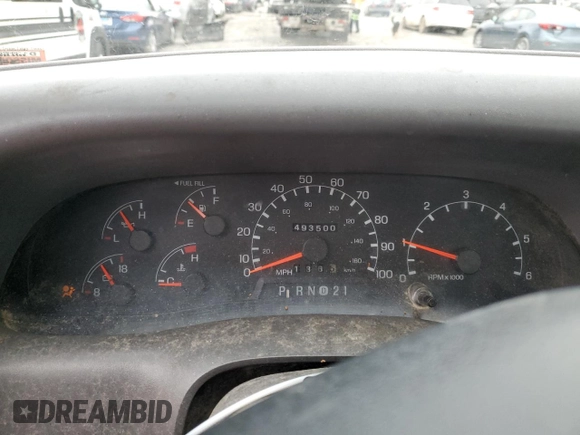 1999 Ford Super Duty F-250 XL with VIN 1FTNF20L1XEC34865, listed as a Copart auction lot 44930965 with 493,500 mi miles and Salvage Title. Bid and sale history available at carsss.com. Image 9.