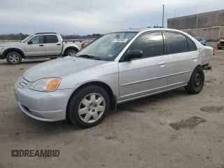 2001 Honda Civic EX with VIN 1HGES26711L037303, listed as a Copart auction lot 47243545 with 103,292 mi miles and Salvage Title. Bid and sale history available at carsss.com. Image 1.