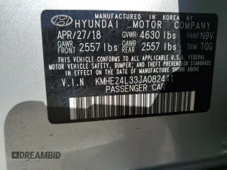 2018 Hyundai Sonata Hybrid SE with VIN KMHE24L33JA082441, listed as a Copart auction lot 81591774 with 83,634 mi miles and Salvage Title. Bid and sale history available at carsss.com. Image 13.