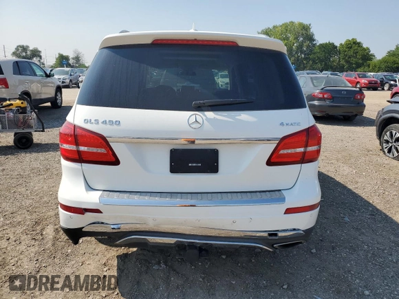 2017 Mercedes-Benz GLS 450 with VIN 4JGDF6EE2HA809590, listed as a Copart auction lot 67497034 with 127,943 mi miles and Salvage Title. Bid and sale history available at DreamBid. Image 6.