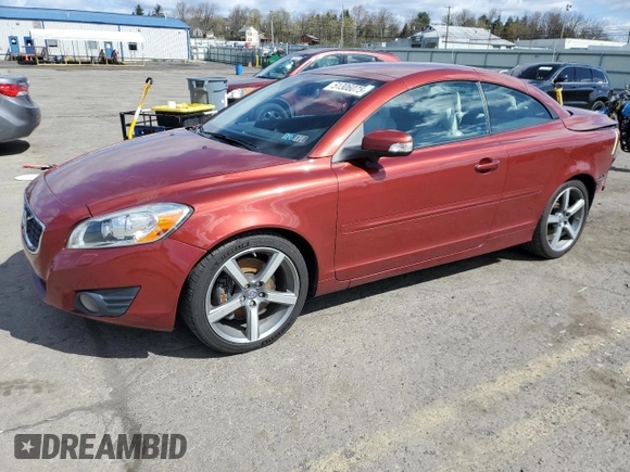 2012 Volvo C70 T5 with VIN YV1672MC8CJ126119, listed as a Copart auction lot 51306075 with 90,679 mi miles and Salvage Title. Bid and sale history available at carsss.com. Image 1.