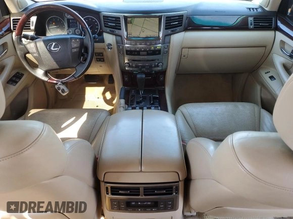 2011 Lexus LX 570 with VIN JTJHY7AX5B4083045, listed as a Copart auction lot 50456225 with 122,942 mi miles and Salvage Title. Bid and sale history available at DreamBid. Image 8.