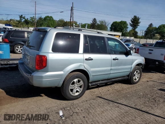 2003 Honda Pilot EX with VIN 2HKYF18493H587563, listed as a Copart auction lot 54897205 with 120,408 mi miles and Salvage Title. Bid and sale history available at carsss.com. Image 3.