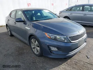 2014 Kia Optima Hybrid EX with VIN KNAGN4AD3E5062640, listed as a IAAI auction lot 41881888 with 153,327 mi miles. Bid and sale history available at carsss.com. Image 1.