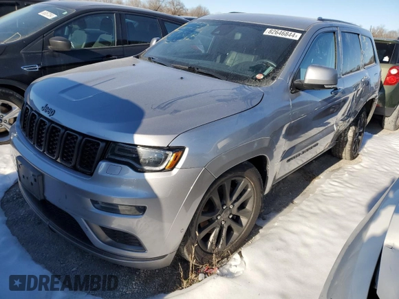 2018 Jeep Grand Cherokee High Altitude with VIN 1C4RJFCT0JC342206, listed as a Copart auction lot 82646844 with 102,051 mi miles and Salvage Title. Bid and sale history available at carsss.com. Image 1.