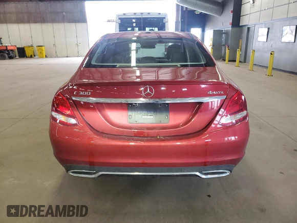 2016 Mercedes-Benz C 300 Luxury with VIN 55SWF4KB8GU157719, listed as a Copart auction lot 53180595 with 114,888 mi miles and Salvage Title. Bid and sale history available at carsss.com. Image 6.