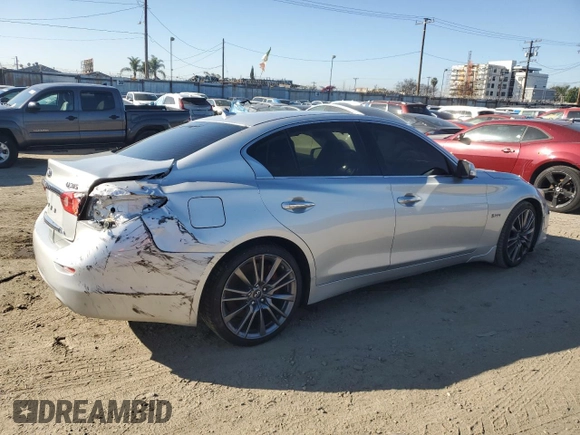 2017 Infiniti Q50 Red Sport 400 with VIN JN1FV7AP8HM850207, listed as a Copart auction lot 54381875 with 67,271 mi miles and Salvage Title. Bid and sale history available at carsss.com. Image 3.