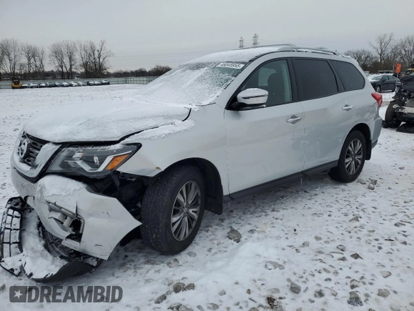 2020 Nissan Pathfinder S with VIN 5N1DR2AM1LC608564, listed as a Copart auction lot 46045955 with 83,886 mi miles and Salvage Title. Bid and sale history available at carsss.com. Image 1.