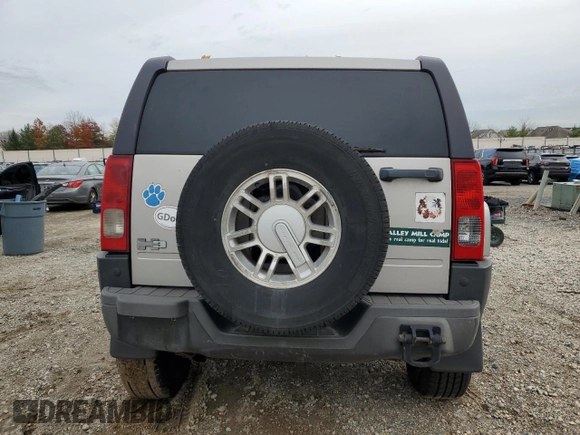 2006 Hummer H3 with VIN 5GTDN136968124294, listed as a Copart auction lot 82844544 with 135,828 mi miles and Clean Title. Bid and sale history available at carsss.com. Image 6.