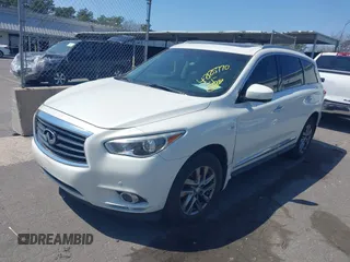 2014 Infiniti QX60 with VIN 5N1AL0MM6EC545839, listed as a IAAI auction lot 42125770 with 83,327 mi miles. Bid and sale history available at carsss.com. Image 2.