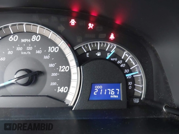 2012 Toyota Camry L with VIN 4T1BF1FKXCU060723, listed as a IAAI auction lot 41699365 with 211,767 mi miles. Bid and sale history available at carsss.com. Image 15.