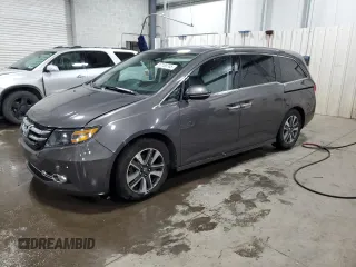 2016 Honda Odyssey Touring Elite with VIN 5FNRL5H99GB108286, listed as a Copart auction lot 57783745 with 135,853 mi miles and Salvage title. Bid and sale history available at DreamBid. Image 1.