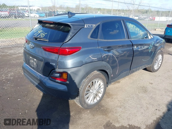 2019 Hyundai Kona SEL with VIN KM8K6CAA4KU255600, listed as a IAAI auction lot 41974946 with 61,339 mi miles. Bid and sale history available at carsss.com. Image 4.