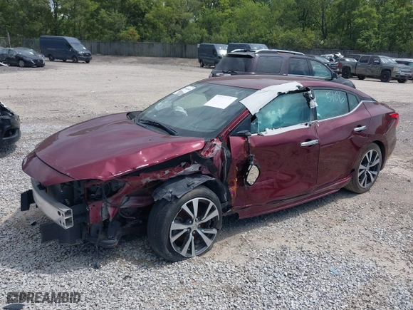 2017 Nissan Maxima Platinum with VIN 1N4AA6AP8HC424204, listed as a IAAI auction lot 39954948 with 50,372 mi miles. Bid and sale history available at carsss.com. Image 17.