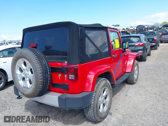 2014 Jeep Wrangler Sahara with VIN 1C4AJWBG0EL109773, listed as a IAAI auction lot 41678412 with 12,264 mi miles and . Bid and sale history available at DreamBid. Image 4.