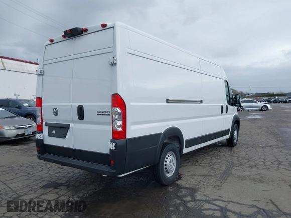 2025 Ram ProMaster Cargo Tradesman with VIN 3C6MRVJG6SE517756, listed as a IAAI auction lot 41649541 with 3,761 mi miles and . Bid and sale history available at DreamBid. Image 4.