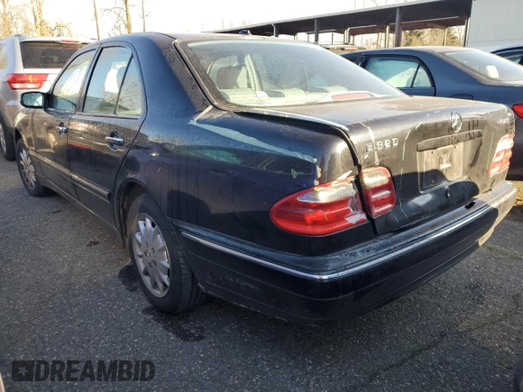 2002 Mercedes-Benz E-Class with VIN WDBJF82J42X063196, listed as a Copart auction lot 41872665 with 0 mi miles and Salvage Title. Bid and sale history available at carsss.com. Image 2.