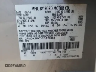 2014 Ford Edge Limited with VIN 2FMDK3KC3EBA29062, listed as a Copart auction lot 86826254 with 191,632 mi miles and Salvage Title. Bid and sale history available at carsss.com. Image 14.