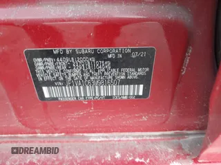2021 Subaru WRX Premium z VIN JF1VA1C63M9816507, wystawiony jako IAAI lot #41372859 z przebiegiem 30 593 mil mil oraz . Historia ofert i sprzedaży dostępna na DreamBid. Obrazek 9.