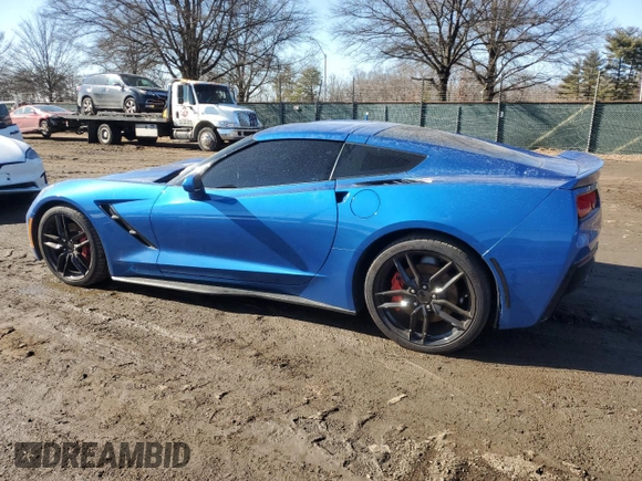 2014 Chevrolet Corvette Z51 3LT with VIN 1G1YM2D71E5129832, listed as a Copart auction lot 42787075 with 68,404 mi miles and Salvage title. Bid and sale history available at DreamBid. Image 2.