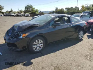 2012 Honda Civic Cpe LX with VIN 2HGFG3B59CH519341, listed as a Copart auction lot 73415724 with 80,910 mi miles and Salvage Title. Bid and sale history available at carsss.com. Image 1.