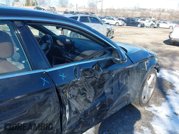 2021 Audi A5 Sportback S line Premium Plus with VIN WAUFACF5XMA040742, listed as a IAAI auction lot 41432804 with 33,358 mi miles and . Bid and sale history available at DreamBid. Image 6.