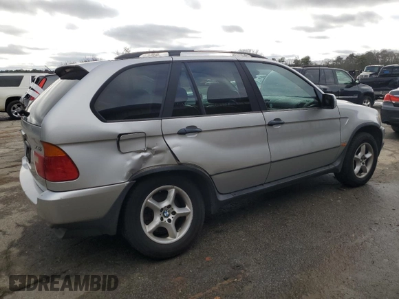 2001 BMW X5 3.0i with VIN WBAFA53511LM75228, listed as a Copart auction lot 88431445 with 144,626 mi miles and Salvage Title. Bid and sale history available at carsss.com. Image 3.