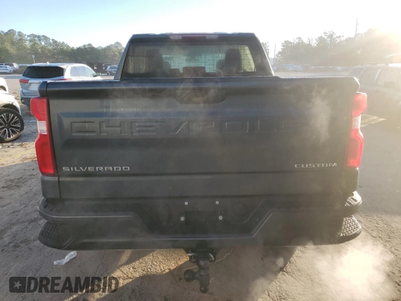 2020 Chevrolet Silverado 1500 Custom with VIN 3GCPWBEH9LG313667, listed as a Copart auction lot 82297064 with 19,158 mi miles and Salvage Title. Bid and sale history available at carsss.com. Image 6.