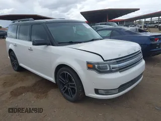 2014 Ford Flex Limited with VIN 2FMGK5D85EBD35102, listed as a IAAI auction lot 41916759 with 174,288 mi miles. Bid and sale history available at carsss.com. Image 1.