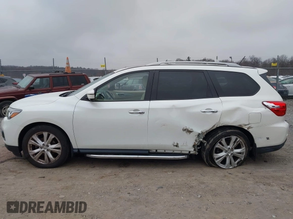 2018 Nissan Pathfinder SV with VIN 5N1DR2MM5JC659204, listed as a IAAI auction lot 41781827 with 65,835 mi miles and . Bid and sale history available at DreamBid. Image 14.