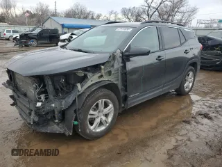 2019 GMC Terrain SLE with VIN 3GKALMEV8KL269395, listed as a Copart auction lot 87614695 with 107,074 mi miles and Salvage Title. Bid and sale history available at carsss.com. Image 1.