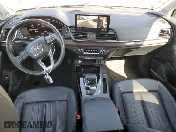 2021 Audi Q5 Premium Plus with VIN WA1BAAFY7M2118933, listed as a Copart auction lot 57853415 with 58,112 mi miles and Salvage title. Bid and sale history available at DreamBid. Image 9.