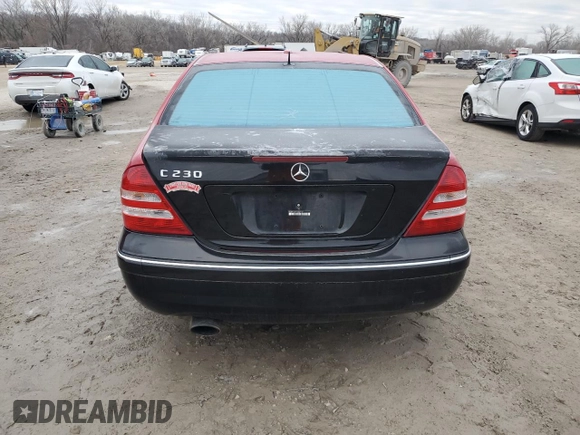 2006 Mercedes-Benz C 230 Sport with VIN WDBRF52H76F787247, listed as a Copart auction lot 43166465 with 195,570 mi miles and Salvage Title. Bid and sale history available at carsss.com. Image 6.