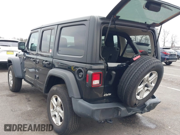 2022 Jeep Wrangler Unlimited Willys Sport with VIN 1C4HJXDN3NW132771, listed as a IAAI auction lot 41052274 with 33,302 mi miles and . Bid and sale history available at DreamBid. Image 3.