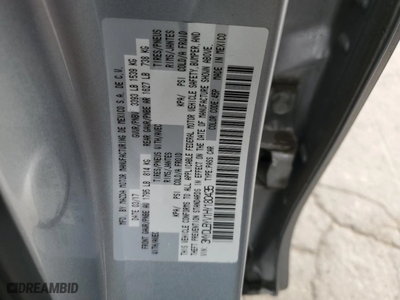 2017 Toyota Yaris iA with VIN 3MYDLBYV1HY180435, listed as a Copart auction lot 49623485 with NaN miles and Salvage Title. Bid and sale history available at carsss.com. Image 15.