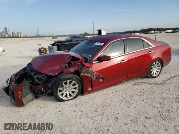 2014 Cadillac CTS Luxury RWD with VIN 1G6AR5SX8E0155133, listed as a Copart auction lot 49601595 with 37,554 mi miles and Salvage Title. Bid and sale history available at carsss.com. Image 1.