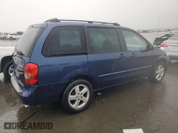 2003 Mazda MPV LX with VIN JM3LW28J730370748, listed as a Copart auction lot 45080795 with 185,696 mi miles and Clean Title. Bid and sale history available at carsss.com. Image 3.