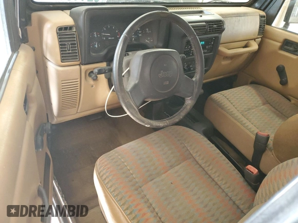 1997 Jeep Wrangler Sport with VIN 1J4FY19S6VP457417, listed as a Copart auction lot 52110535 with 106,129 mi miles and Salvage Title. Bid and sale history available at carsss.com. Image 8.