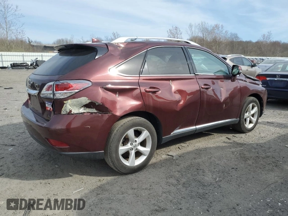 2014 Lexus RX 350 with VIN 2T2BK1BA9EC250702, listed as a Copart auction lot 53681095 with 182,910 mi miles and Clean Title. Bid and sale history available at DreamBid. Image 3.