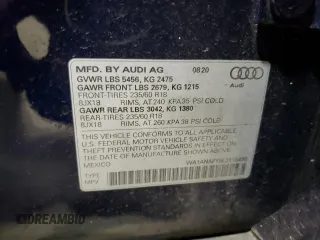2020 Audi Q5 Premium with VIN WA1ANAFY8L2115490, listed as a Copart auction lot 87094424 with 49,528 mi miles and Salvage Title. Bid and sale history available at carsss.com. Image 15.