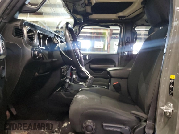2021 Jeep Wrangler Unlimited Willys with VIN 1C4HJXDNXMW648849, listed as a Copart auction lot 55942895 with 28,240 mi miles and Salvage Title. Bid and sale history available at DreamBid. Image 7.