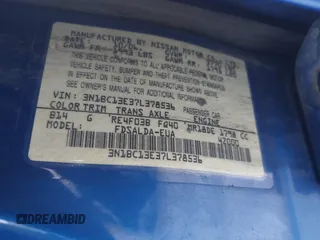 2007 Nissan Versa S z VIN 3N1BC13E37L378536, wystawiony jako IAAI lot #39107705 z przebiegiem 154 183 mil mil oraz . Historia ofert i sprzedaży dostępna na DreamBid. Obrazek 9.