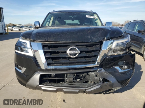 2023 Nissan Armada Platinum with VIN JN8AY2DA8P9402953, listed as a Copart auction lot 88918885 with 43,737 mi miles and Clean Title. Bid and sale history available at carsss.com. Image 5.