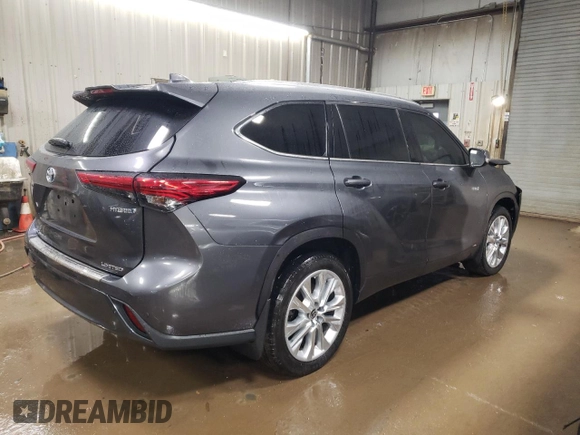 2021 Toyota Highlander Hybrid Limited with VIN 5TDXBRCH0MS522418, listed as a Copart auction lot 44133135 with 94,124 mi miles and Salvage title. Bid and sale history available at DreamBid. Image 3.